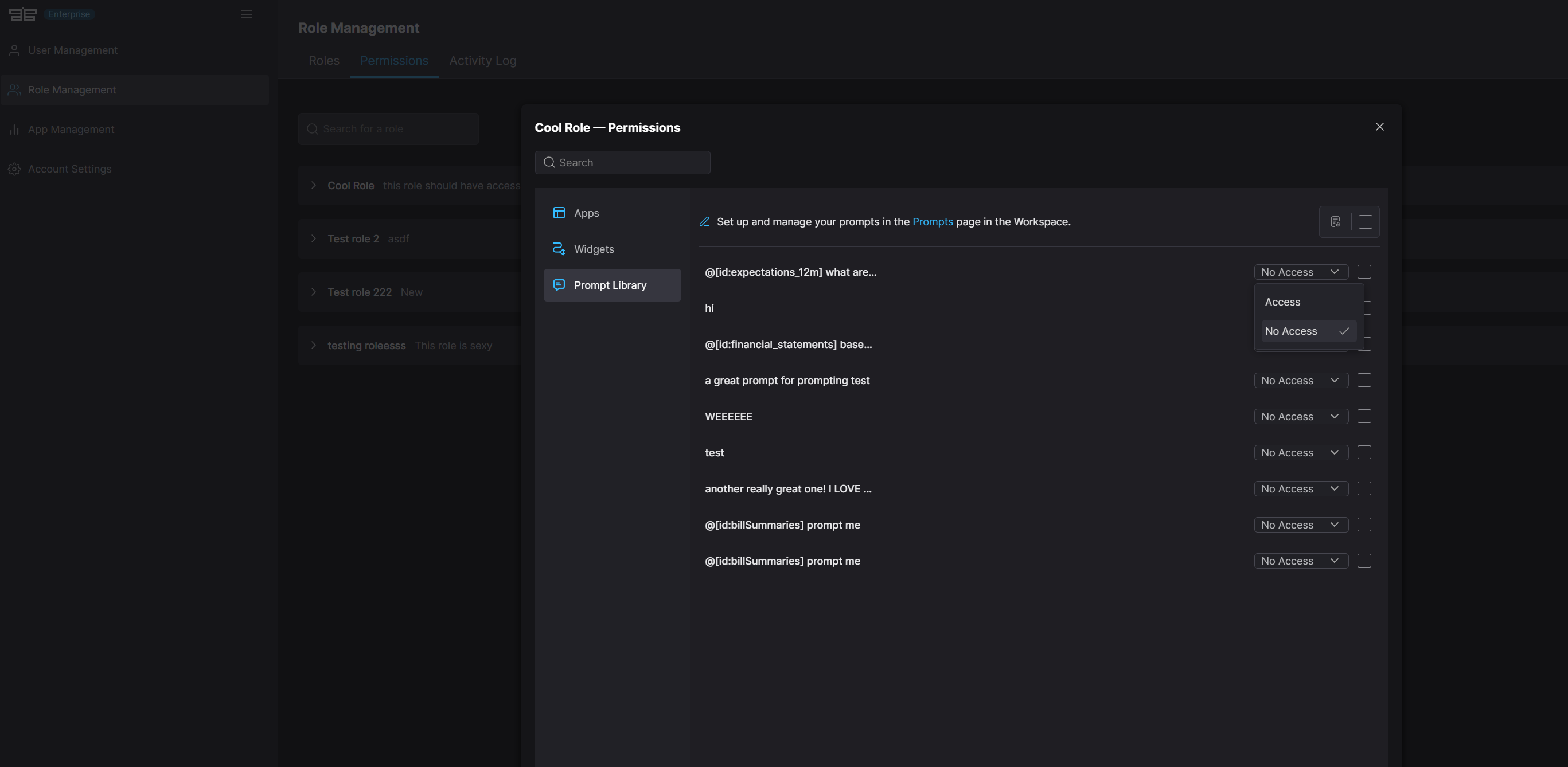 Prompt Sharing Controls