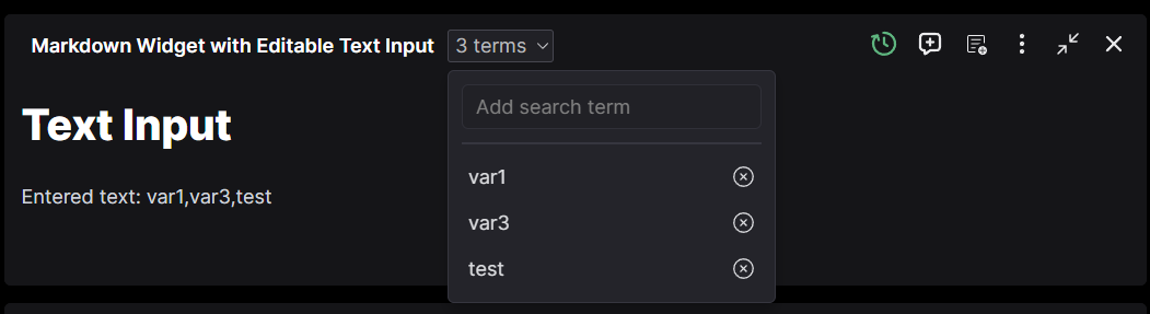 Text Input Parameter Example